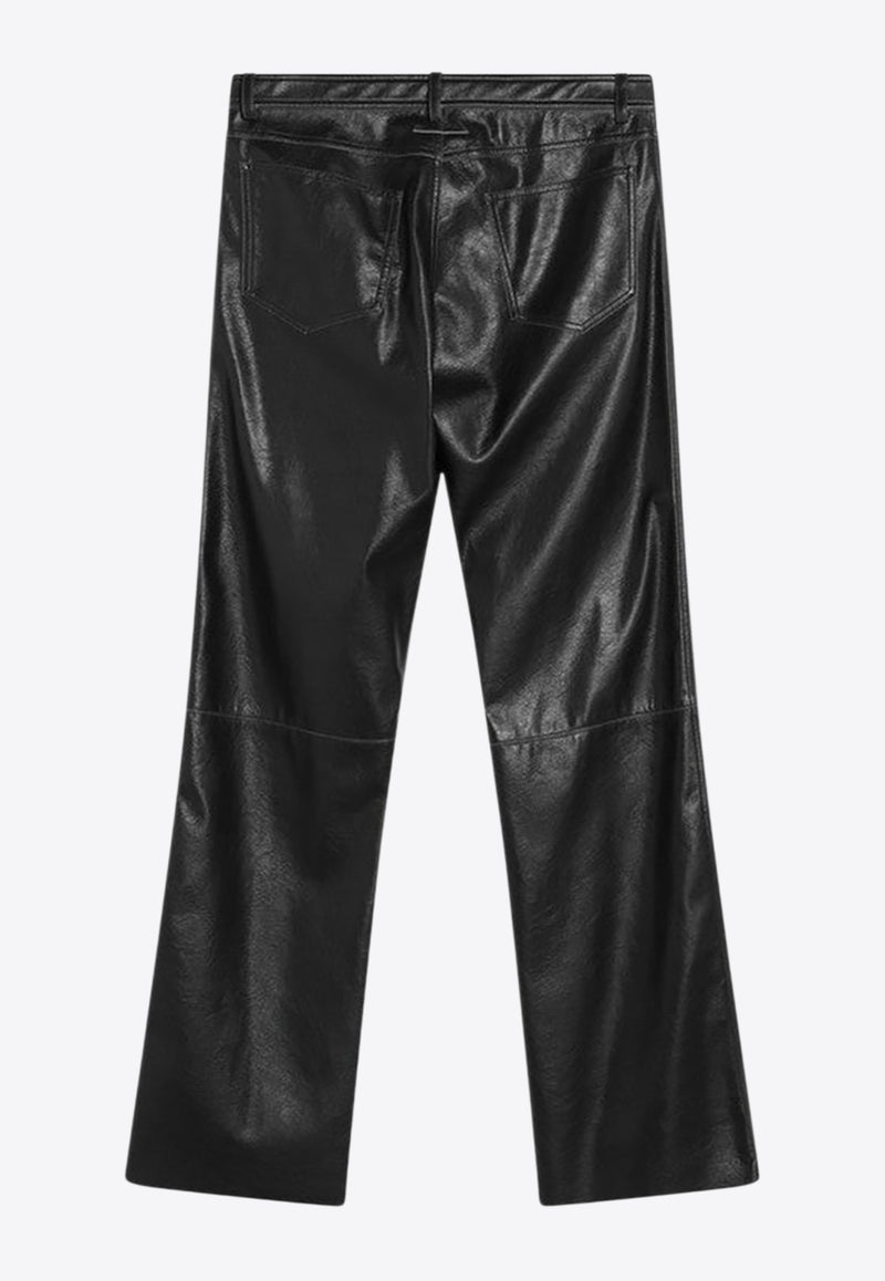 MM6 Maison Margiela Faux Leather Paneled Pants Black SH2LA0045M35455/R_MM6-900