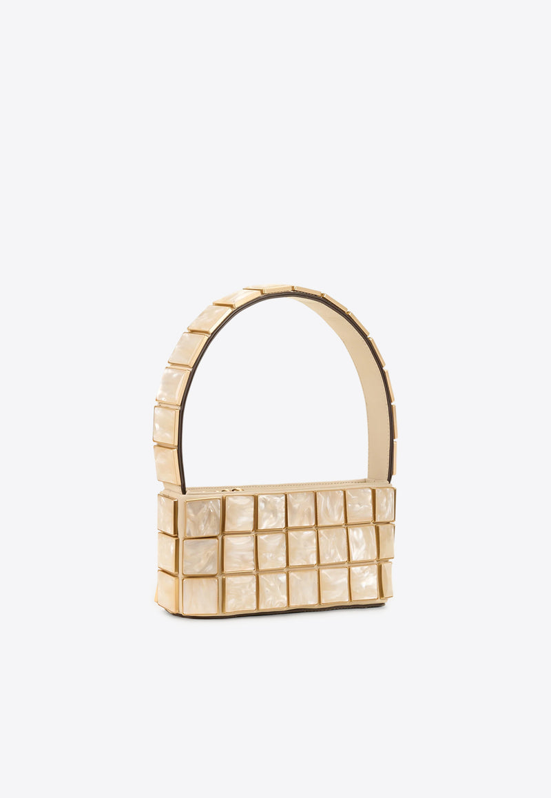 Cult Gaia Romy Pearlized Shoulder Bag Pearl SH3495AC1889_IVORY