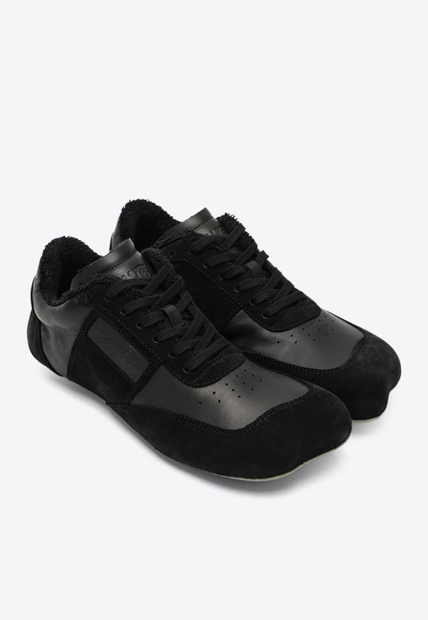 MM6 Maison Margiela Anatomic Leather and Suede Sneakers Black SH3WS0012P6435/R_MM6-T8013