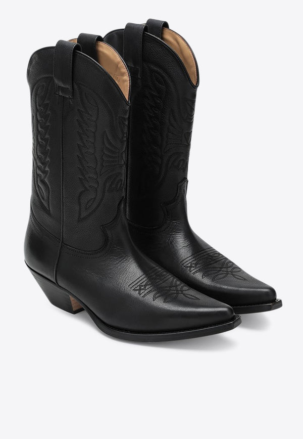 MM6 Maison Margiela Florence Cowboy Boots  Black SH3WW0003P8298/Q_MM6-T8013