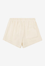 Sporty & Rich Athletic Club Mini Shorts Cream SH843CRCREAM