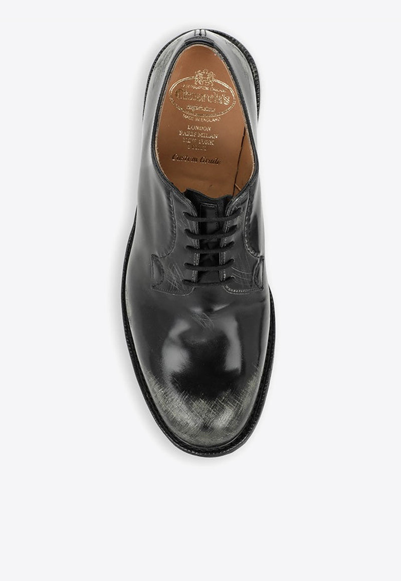 Church's Shannon Vintage Leather Derby Shoes Black SHANNONDS9XV/1_CHURC-F0AAB