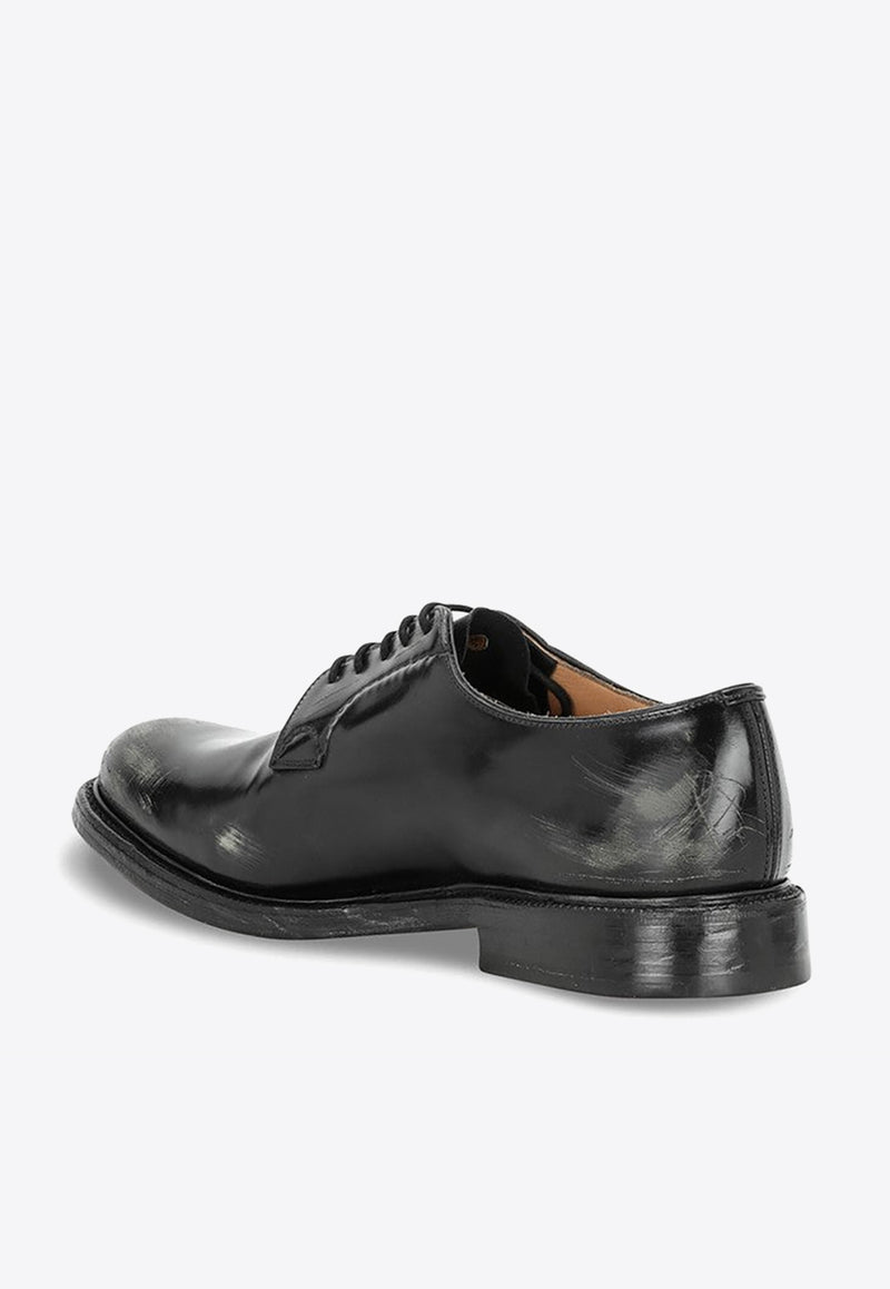 Church's Shannon Vintage Leather Derby Shoes Black SHANNONDS9XV/1_CHURC-F0AAB