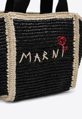 Marni Small Sillo Raffia Tote Bag Black SHMP0121L0P6769/P_MARNI-ZO762