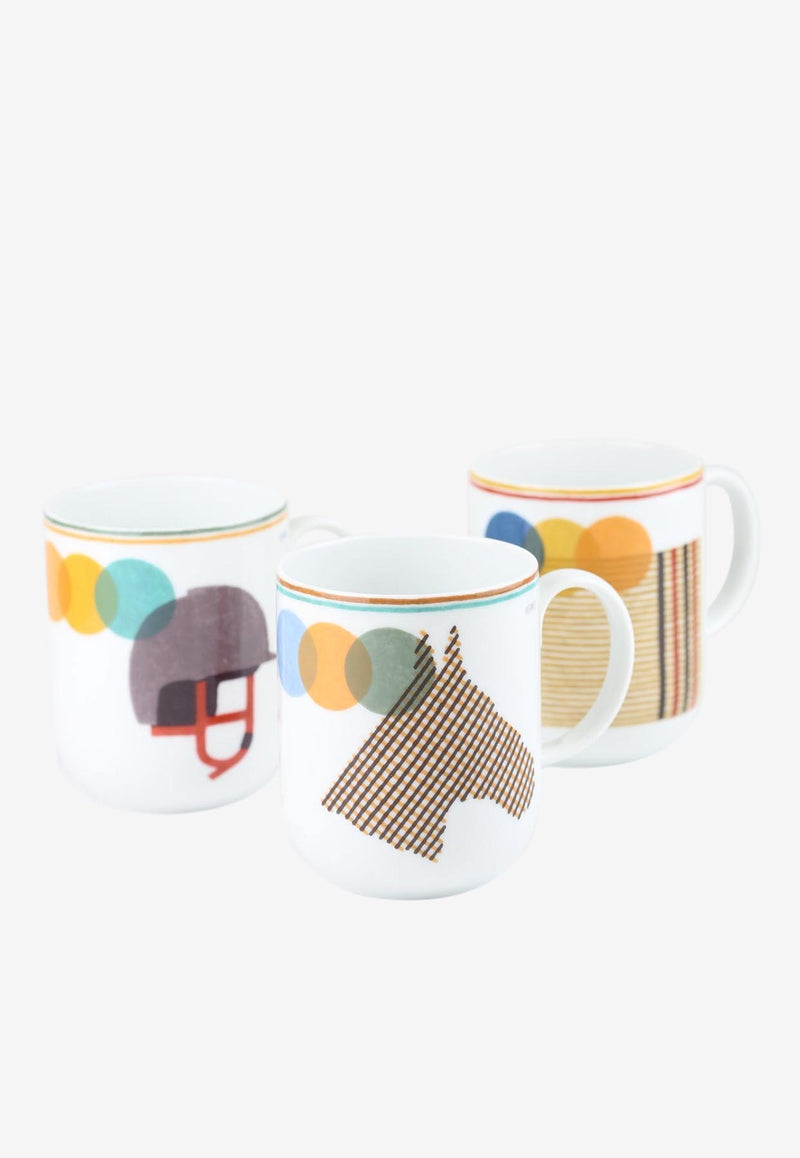 Hermès Saut Hermès Mug Set - Set of 3 Multicolor