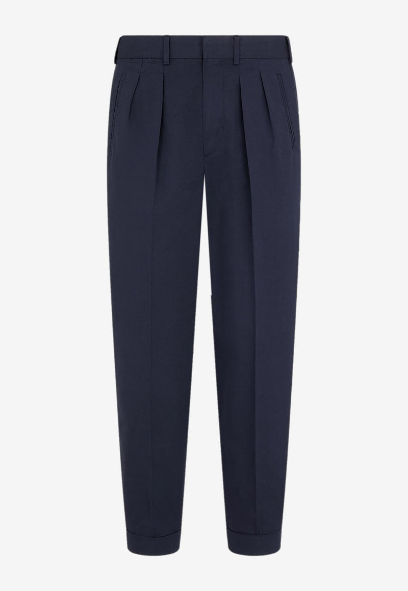 Tom Ford Double-Pleat Tailored Pants SHP006-FMC207S25 HB825 Blue