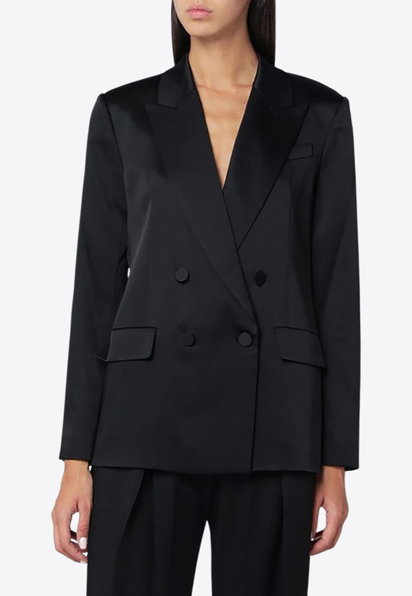 Simkhai Norah Double-Breasted Satin Jacket Black SI-6101-QPL/R_SIMKH-BLK