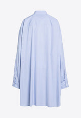 Maison Margiela Oversized Long-Sleeved Stripe Shirt Light Blue SI0DL0002S54945/P_MARGI-001F