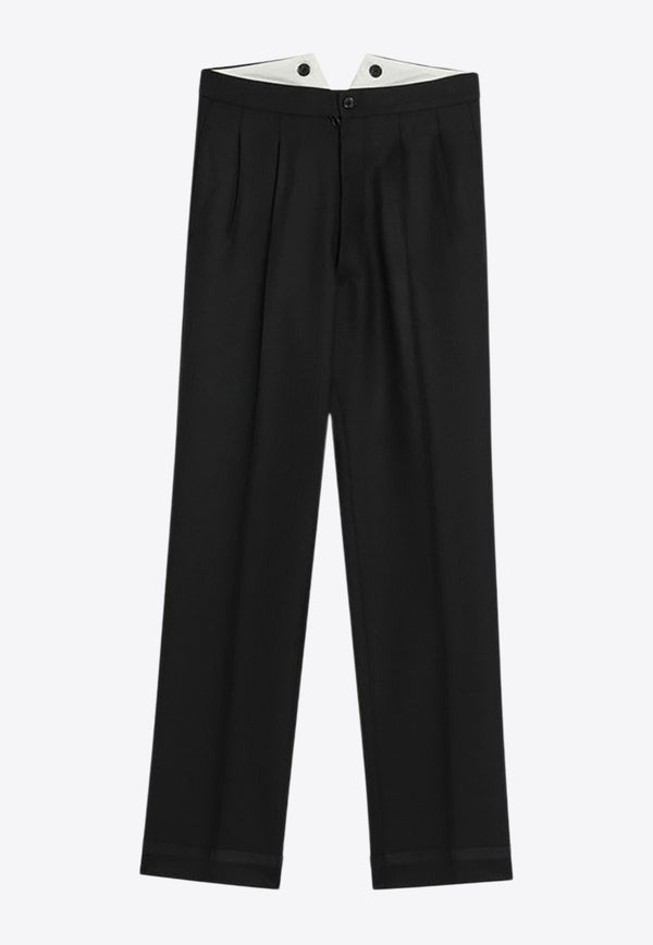 Maison Margiela Wool Pleated Pants Black SI0KA0005S60307/R_MARGI-900