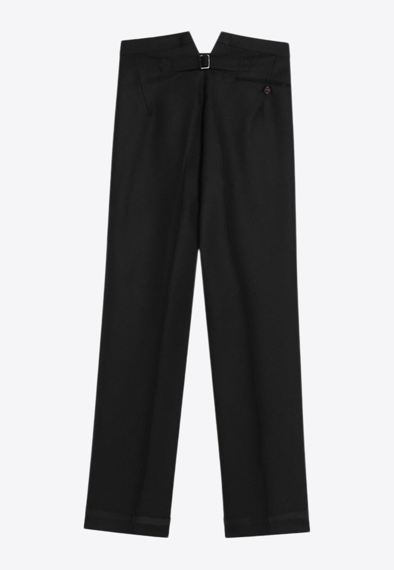 Maison Margiela Wool Pleated Pants Black SI0KA0005S60307/R_MARGI-900