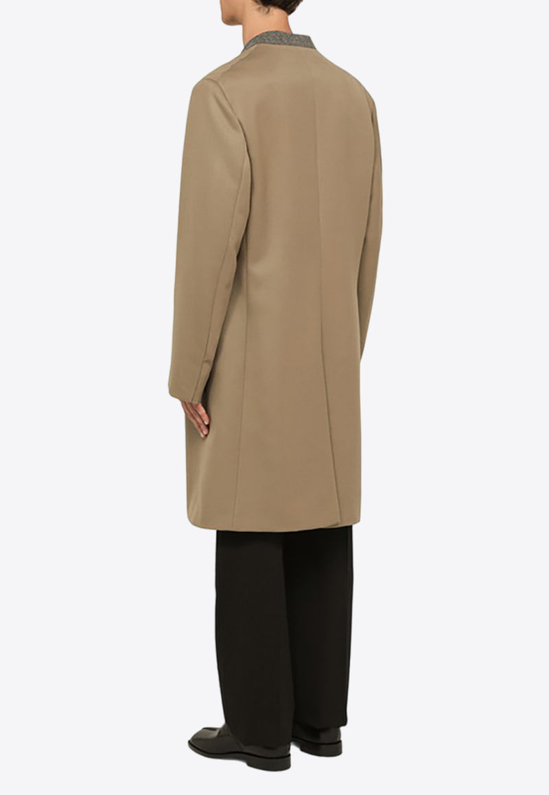 Maison Margiela Single-Breasted Wool Coat Beige SI1AA0001S48109/N_MARGI-157