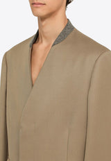 Maison Margiela Single-Breasted Wool Coat Beige SI1AA0001S48109/N_MARGI-157