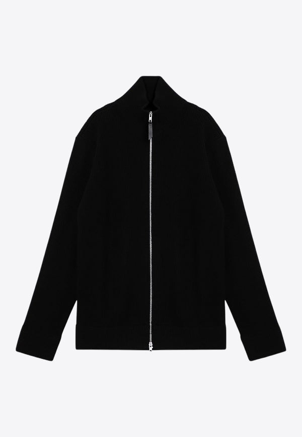 Maison Margiela Wool Blend Zip-Up Cardigan Black SI1HA0013S17781/P_MARGI-900F