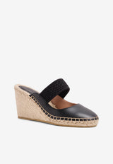 Malone Souliers Siena 70 Leather Espadrilles SIENA 70-6 BLACK/BLACK