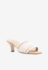 Arteana Roma 50 Lace Strap Mules White SIGROMWWHITE