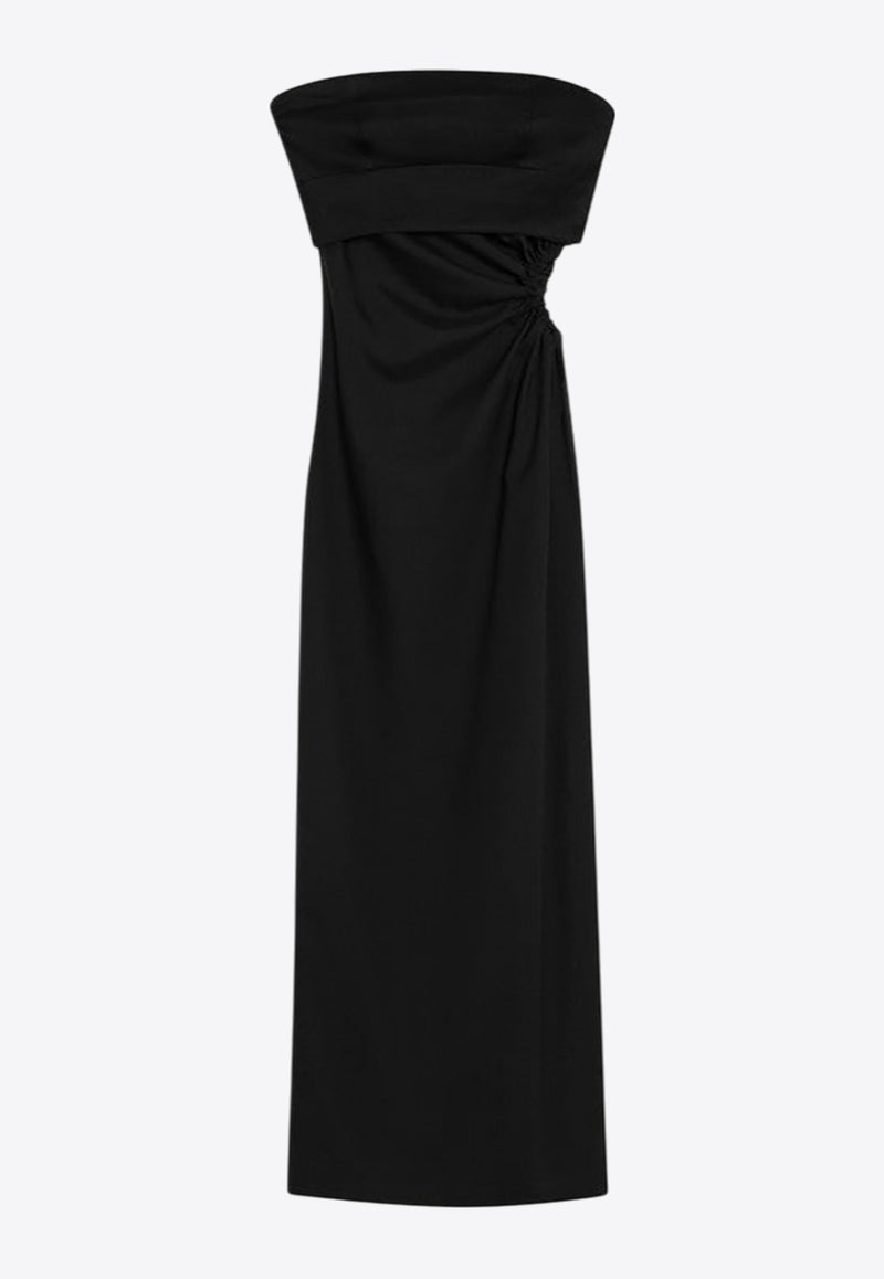 Max Mara Silva Bustier Wool-Blend Midi Dress Black SILVACO/Q_MAXM-002