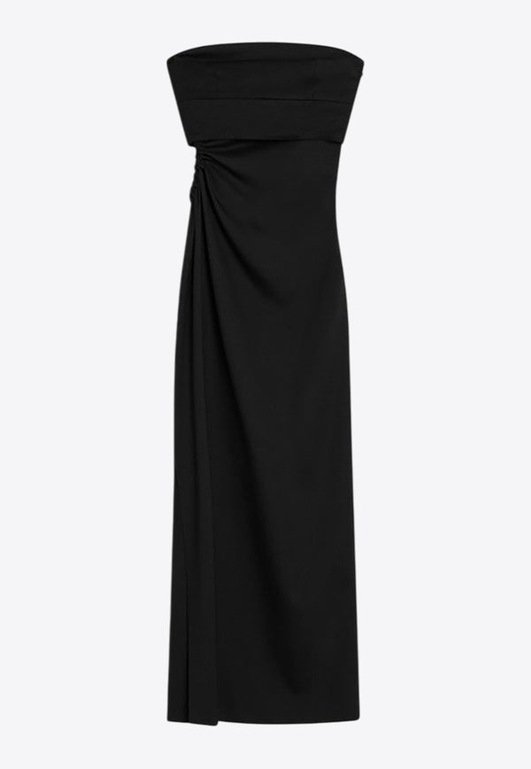 Max Mara Silva Bustier Wool-Blend Midi Dress Black SILVACO/Q_MAXM-002