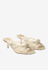 Jimmy Choo Siva 50 Dégradé Galaxy Crystal Mesh Mules Gold SIVA MULE 50 YDZ LIGHT SOFT GOLD/LIGHT SOFT GOL