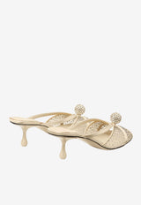 Jimmy Choo Siva 50 Dégradé Galaxy Crystal Mesh Mules Gold SIVA MULE 50 YDZ LIGHT SOFT GOLD/LIGHT SOFT GOL