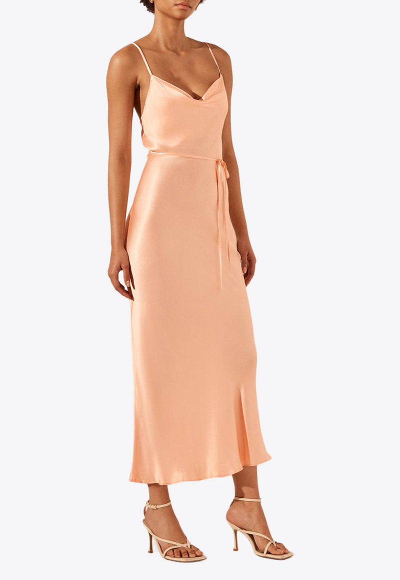 Shona Joy La Lune Bias Cowl Midi Dress SJ3930PEACH