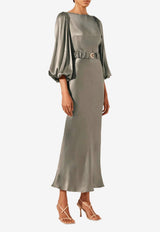 Shona Joy La Lune Belted Midi Dress SJ3998_SAGE