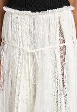 JW Anderson Asymmetric Mixed-Lace Midi Skirt White SK0200-PG1912_WHITE