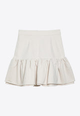 Patou Flounced Mini Skirt White SK0600178CO/O_PATOU-008N