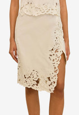 Cult Gaia Shaya Broderie Anglaise Linen Skirt Off-white SK32694LN3390_OFF-WHITE