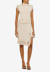 Cult Gaia Shaya Broderie Anglaise Linen Skirt Off-white SK32694LN3390_OFF-WHITE