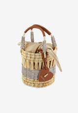 Aquazzura Sunkissed Crystal Bucket Bag SKDBCKB0-RCCNTH NATURAL