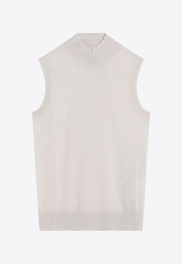 S Max Mara Slalom Turtleneck Wool Knit Top White SLALOMWO/R_MAXS-001