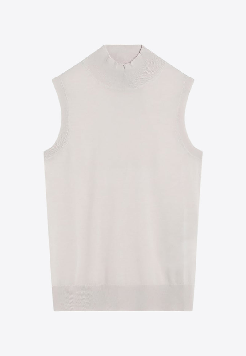 S Max Mara Slalom Turtleneck Wool Knit Top White SLALOMWO/R_MAXS-001