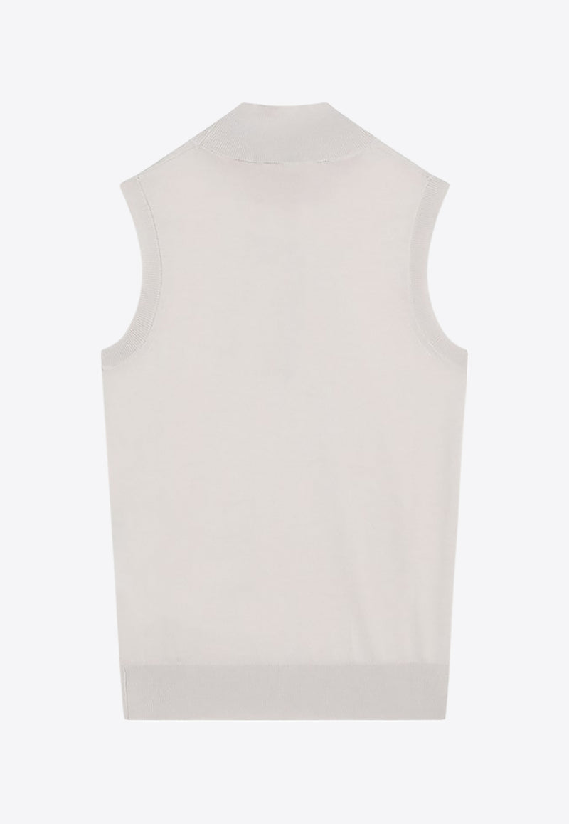 S Max Mara Slalom Turtleneck Wool Knit Top White SLALOMWO/R_MAXS-001