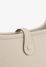 Mini Evelyne 16 in Craie Taurillon Clemence with Gold Hardware