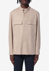 ZEGNA Oasi Cashmere Overshirt Taupe SOW8UEV08A8/P_ZEGNA-N92