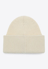 Destin Wool-Blend Ribbed Beanie White SPENNYBEDWS/P_DESSR-BI