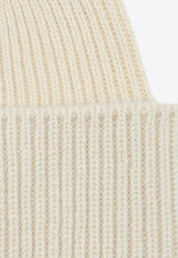 Destin Wool-Blend Ribbed Beanie White SPENNYBEDWS/P_DESSR-BI