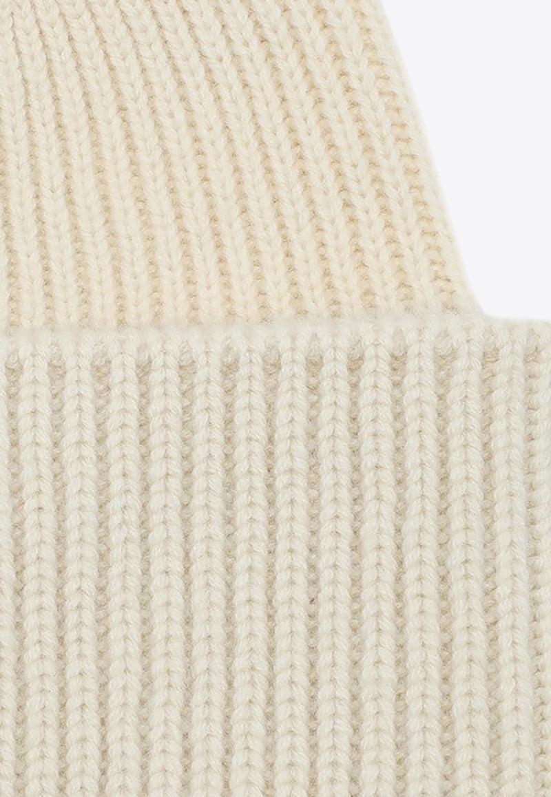 Destin Wool-Blend Ribbed Beanie White SPENNYBEDWS/P_DESSR-BI