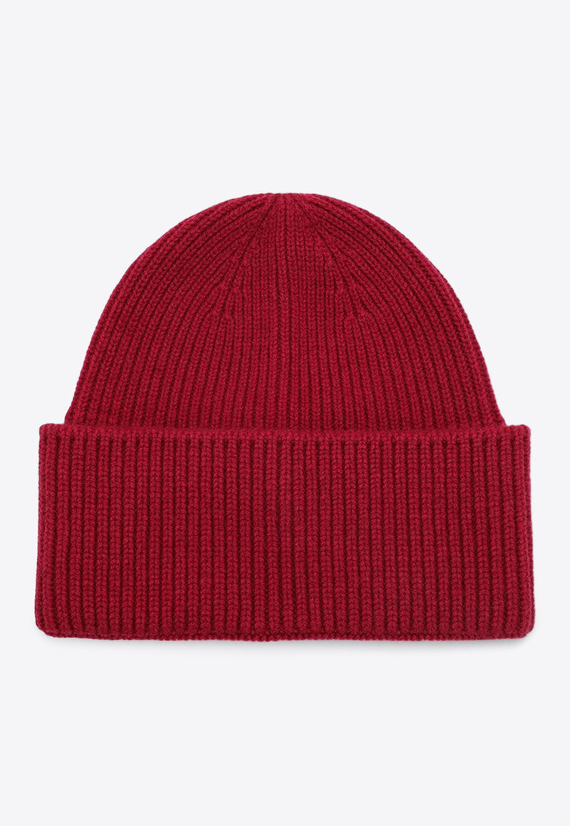 Destin Wool-Blend Ribbed Beanie Burgundy SPENNYBEDWS/P_DESSR-BO