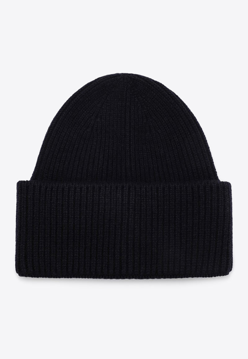 Destin Wool-Blend Ribbed Beanie Blue SPENNYBEDWS/P_DESSR-NA