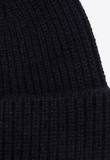 Destin Wool-Blend Ribbed Beanie Blue SPENNYBEDWS/P_DESSR-NA