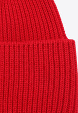 Destin Wool-Blend Ribbed Beanie Red SPENNYBEDWS/P_DESSR-RO