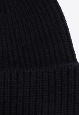 Destin Cashmere-Blend Ribbed Beanie Blue SPENNYBEWO/R_DESSR-NA