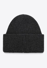 Destin Wool-Blend Ribbed Beanie Gray SPENNYBEWS/P_DESSR-AN