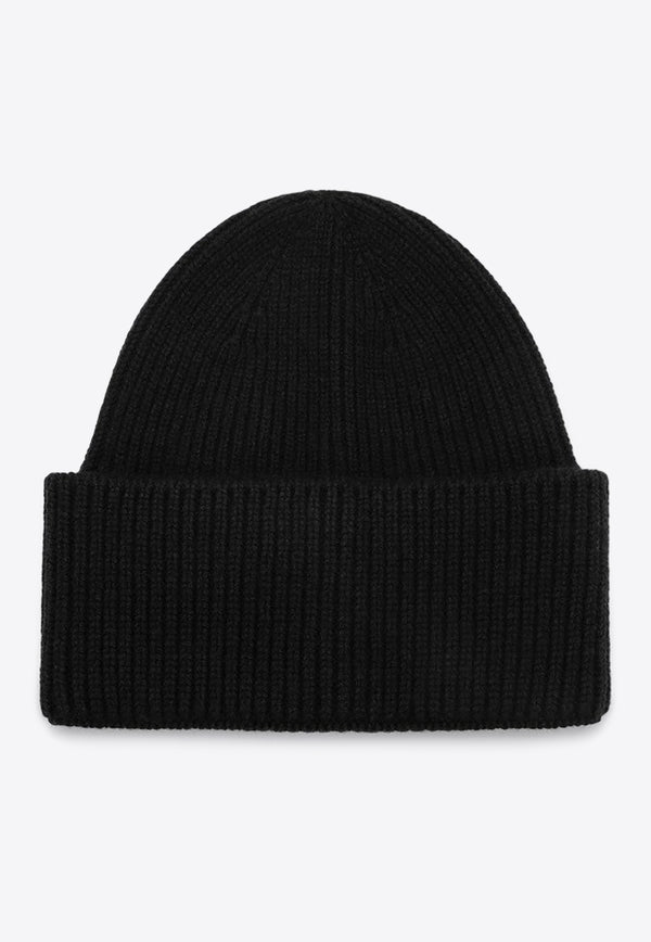 Destin Wool-Blend Ribbed Beanie Black SPENNYBEWS/P_DESSR-NE