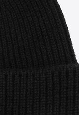 Destin Wool-Blend Ribbed Beanie Black SPENNYBEWS/P_DESSR-NE