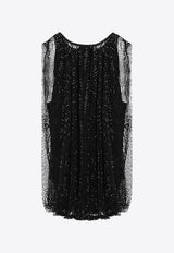 Sportmax Mesh Sleeveless Top Black