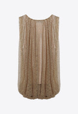 Sportmax Mesh Sleeveless Top Beige