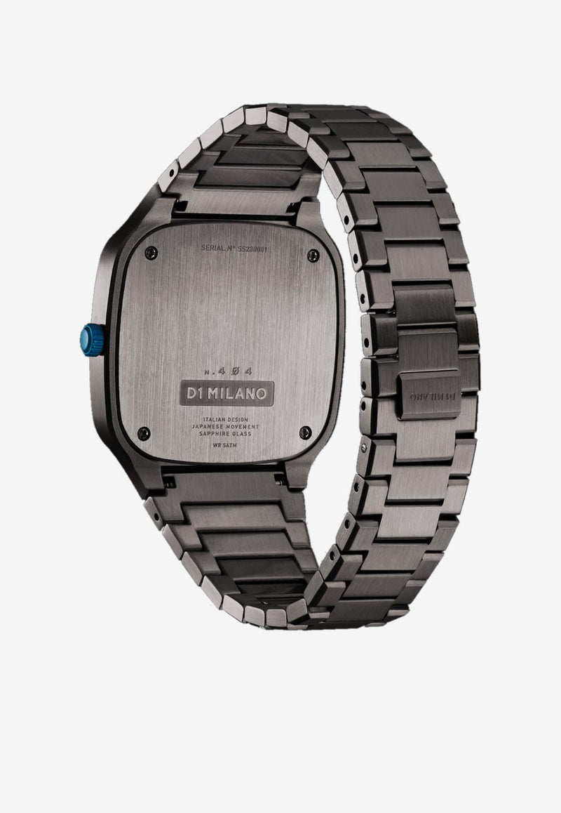 D1 Milano Square Bracelet Stainless Steel 37 MM Watch Gray SQBJ02GREY