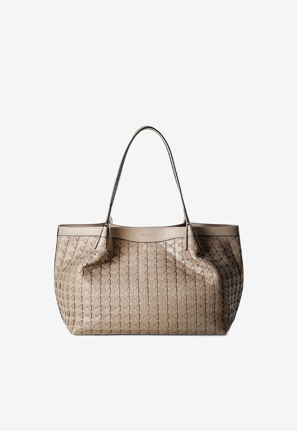 Serapian Small Secret Mosaico Leather Tote Bag Beige SRMOSWLL684532A075_BEIGE